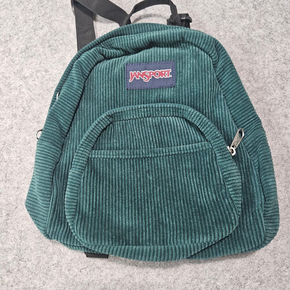 JanSport Half Pint FX Corduroy Mini Backpack Deep Juniper Green Small Daypack